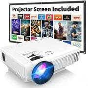 DR.J Professional Mini Projector with 100" Projector Screen, Full HD 1080P 170" Display Supported 7500Lumens - Best Reviews Guide