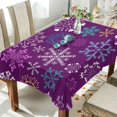 thumbnail image 3 of GZHJMY Beautiful Xmas Snowflake Outdoor Tablecloth 60x60In,Rectangle Table Cover Kitchen Dinner for Outdoor and Indoor Party Holiday Hotel BBQ-Christmas648 Home Decor, 3 of 7