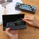 thumbnail image 4 of Caja de gafas de sol portátil de carcasa dura para gafas de cuero con pintura de diamante DIY Likrtyny Oficina Multiescena Multifunción, 4 of 9