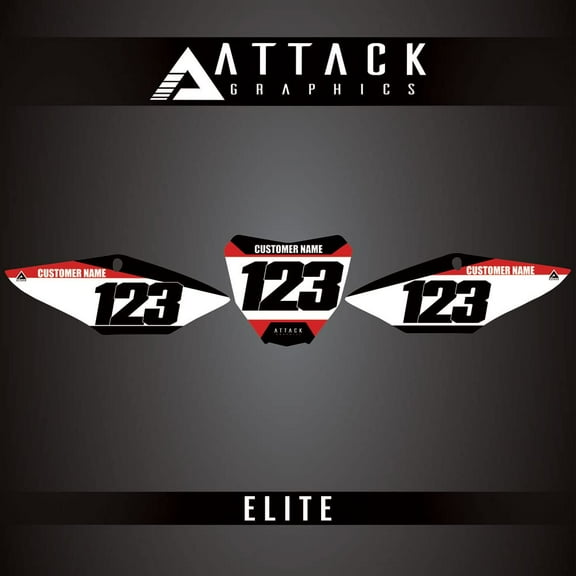 Attack Graphics Elite Number Plate Backgrounds for Honda CRF450R 2018