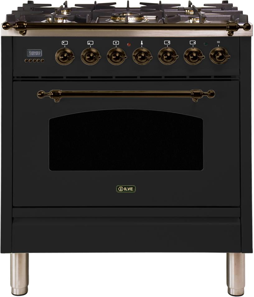 Ilve UPN76DMPMYLP Nostalgie Series 30 Inch Dual Fuel Convection