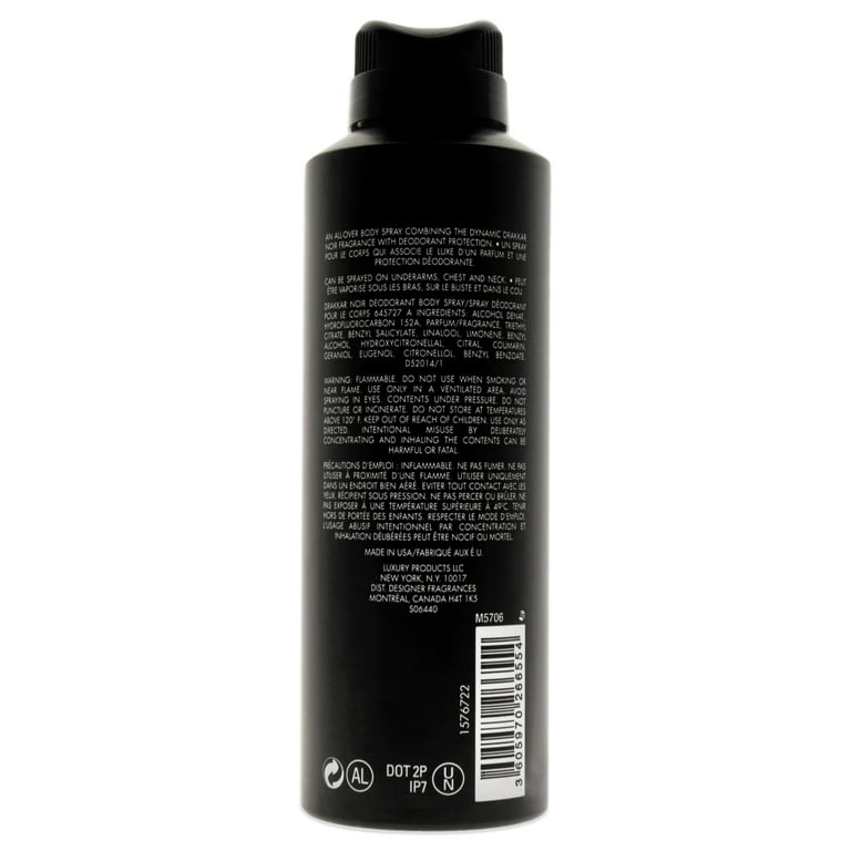 Guy Drakkar Noir Deodorant Body Spray 6 oz - Walmart.com