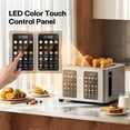 thumbnail image 3 of Toaster 4 Slices, Stainless Steel, Touch Screen for Dual Control, Digital Timer, Smart Toaster with 6 Bread Type, Wide Slot, Removable Crumb Tray, 3 of 9