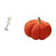 thumbnail image 5 of Figura de calabaza con elegante bailarina, escultura de arte moderno, adorno decorativo para dormitorio, sofá, oficina, chimenea o entrada., 5 of 8
