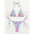 thumbnail image 6 of Top-kevin Women's Triangle Bikini Set Halter String Two Piece Swimsuit High Cut Sexy Bathing Suit Cheeky Cute Swimwear, 6 of 21