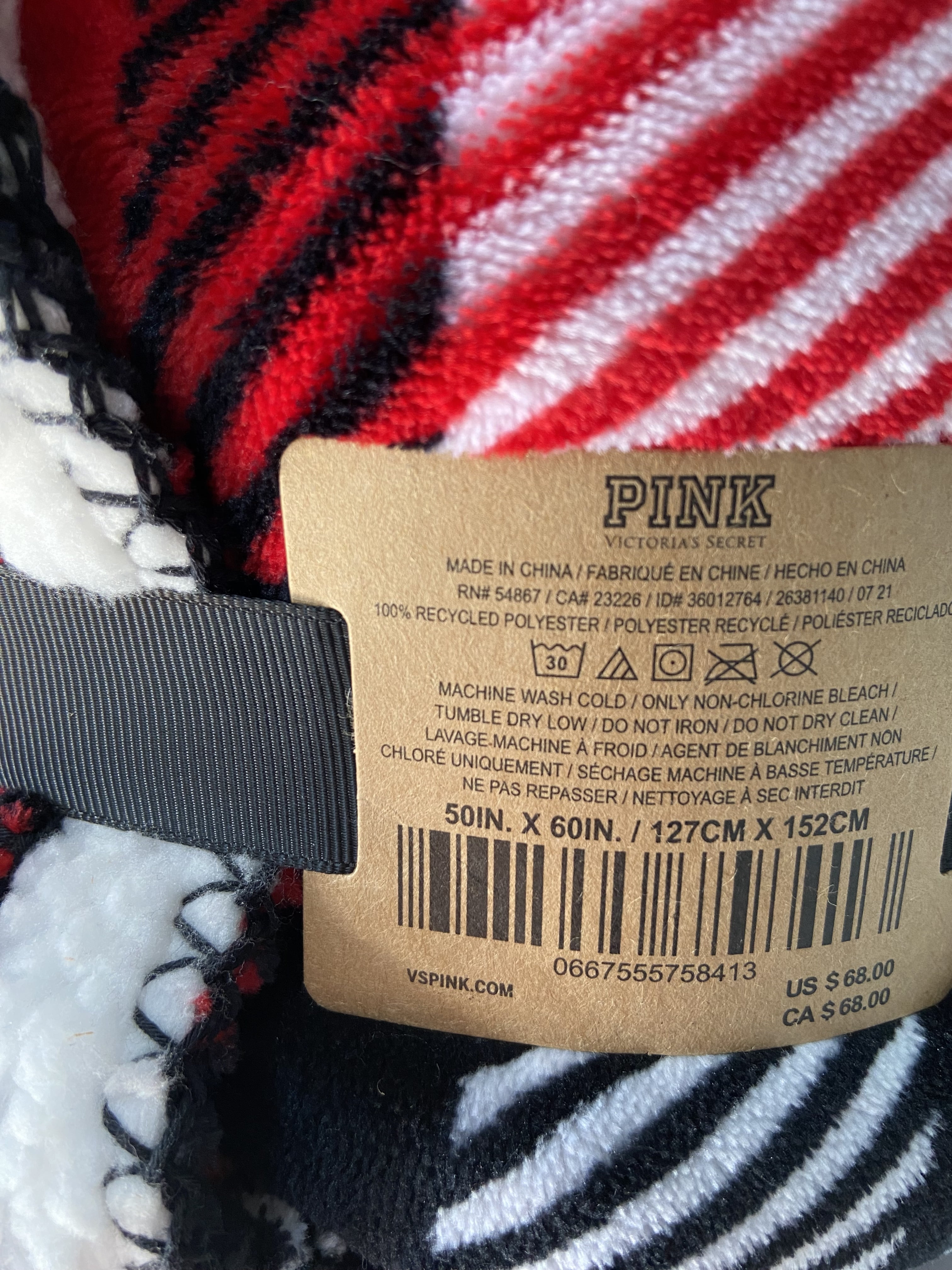 Pink victoria 2024 secret blanket