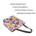thumbnail image 3 of FORMRS Womens Canvas Tote Bag with Zipper Inner Pocket Shoulder Handbag, Colorful Flowers Pattern, 3 of 7