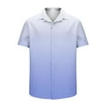 thumbnail image 6 of T-Shirts for Man Cheap Mens T Shirts Mens Button Down Shirts Short Sleeve Gradient Casual Summer Beach Untucked Dress Shirt Vacation Wedding Clothes, 6 of 6