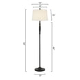 thumbnail image 6 of Maxax 3-Piece Table and Floor Lamp Set, Black Metal with White Linen Shades, 6 of 8