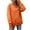 Orange, variant on Lovskoo Women's Crewneck Sweatshirts Side Split Fleece Lined Long Sleeve PulHeartr With Fleece And Thick Warm Solid Sweatshirt Orange
