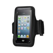 Black Armband Case with Adjustable Strap for iPhone 5