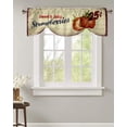 thumbnail image 2 of Fruit Strawberry Wood Grain Retro Window Valance Curtain Kitchen Cafe Short Curtains Living Room Tie-Up Valance Curtain, 2 of 6
