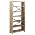 thumbnail image 3 of vidaXL Adult 6-Tier Bookcase 80x30x170 cm Solid Wood Acacia Standard Tall Bookcase, 3 of 5