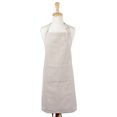 thumbnail image 3 of CC Home Furnishings Unisex Chino Cotton Kitchen Chef Apron - 32" - Cream, 3 of 7