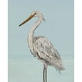 thumbnail image 2 of DeRice, Julie 12x14 White Modern Wood Framed Museum Art Print Titled - Coastal Heron II, 2 of 4