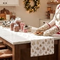 thumbnail image 2 of Merry Christmas Table Runner, Xmas Tree Table Decorations Backdrop for Home Kitchen Indoor Outdoor, Christmas Decorations, 70.86 x 12.99 in, White, 2 of 6
