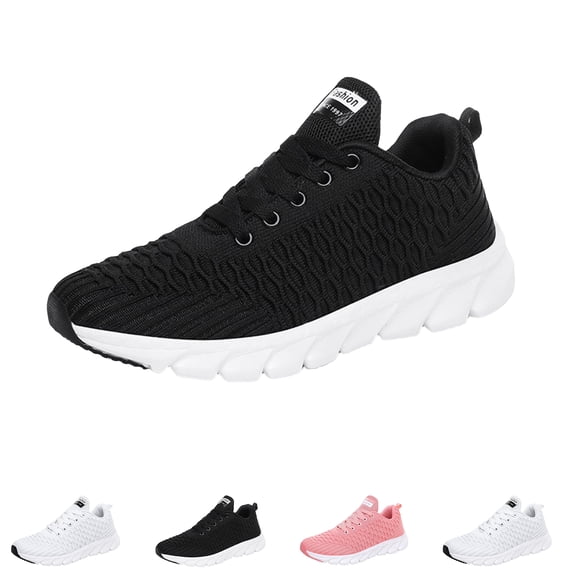 Domzle Womens Running Shoes Tennis Sneakers Slip on Walking Gym Work Shoe Non Slip | Comfortable Soft丨Lightweight丨Breathable Mesh丨Athletic Workout丨Sports丨Casual Fashion Pink