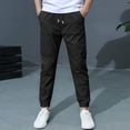 thumbnail image 2 of RIJOPUTY Pull on Pants Football Pants Empire Pants Boys Size 16 Pants Sweat Pants Size 16-18 Youth Warm Clothes Baby Boy Clothes 12-18 Months 6 Month, Black 11-12 Years, 2 of 8