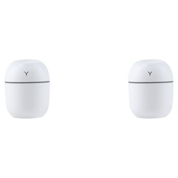 Wosthever Mini humidificador, ambientador, difusor de Aroma, aceite de oficina, luminoso, hogar, exquisito aparato decorativo, rociador de niebla Blanco 2Conjunto
