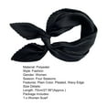 thumbnail image 3 of Yesbay Women Square Scarf Plain Color Wavy Edge Pleated Neck Wear Temperament Thin Silky Crinkled Scarf for Office, 3 of 7