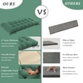 thumbnail image 4 of Bench Cushion for Indoor Furniture 48 x 19 inch Rectangle Bench Seat Cushion for Bay Window Entryway Bench Thick Textured Chair Cushion with Non-Slip Backing 1 Pack, Green, 4 of 14