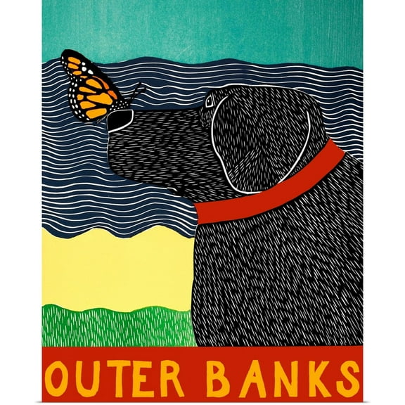 Great BIG Canvas | Rolled Stephen Huneck Poster Print entitled Carmel Outer Banks