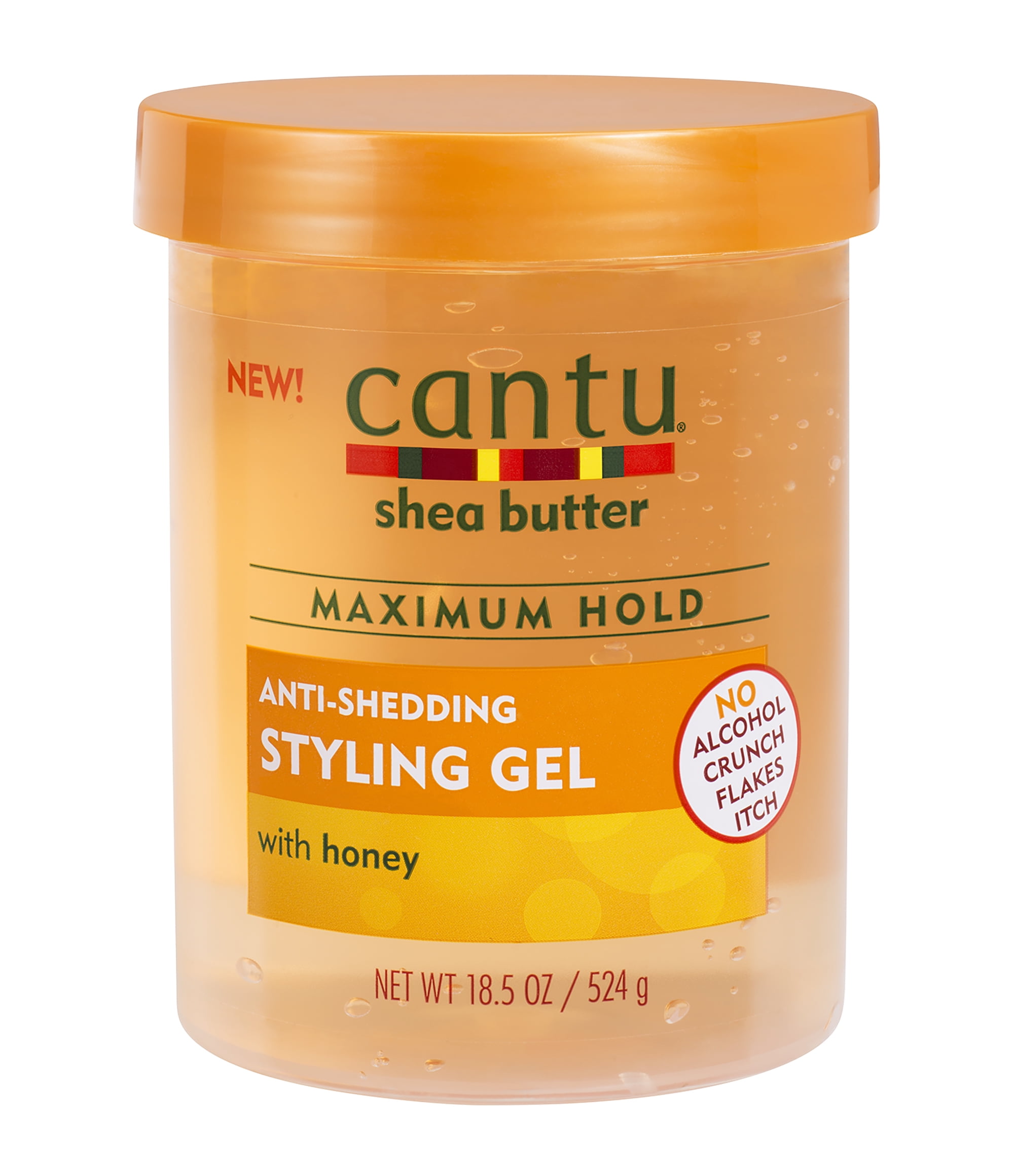 Cantu Anti Shedding Styling Gel with Honey, 18.5 oz