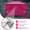 thumbnail image 3 of Ktaxon 10x10 Ez Pop Up Canopy Tent,Outdoor Sun Shade Shelter,Outdoor Gazebo,One Push Setup with Sidewalls,1 Roller Bag,4 Sandbags,UPF50+ - Pink, 3 of 8