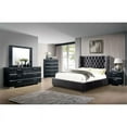 thumbnail image 2 of Furniture of America Avery Fabric Wingback California King Bed in Dark Gray, 2 of 3