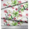 thumbnail image 2 of Soimoi Poly Georgette Fabric Leaves & Lily Flower Print Fabric by Yard 52 Inch Wide, 2 of 3