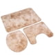 thumbnail image 2 of Juego de alfombras de baño de 3 uds, tapa de inodoro antideslizante suave, alfombra de baño, alfombra de contorno, decoración del hogar, amarillo, 2 of 14
