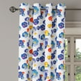thumbnail image 2 of Ambesonne Flower Grommet Curtain, Nature Botanic Violet, 50" x 72", Dark Blue Orange, 2 of 6