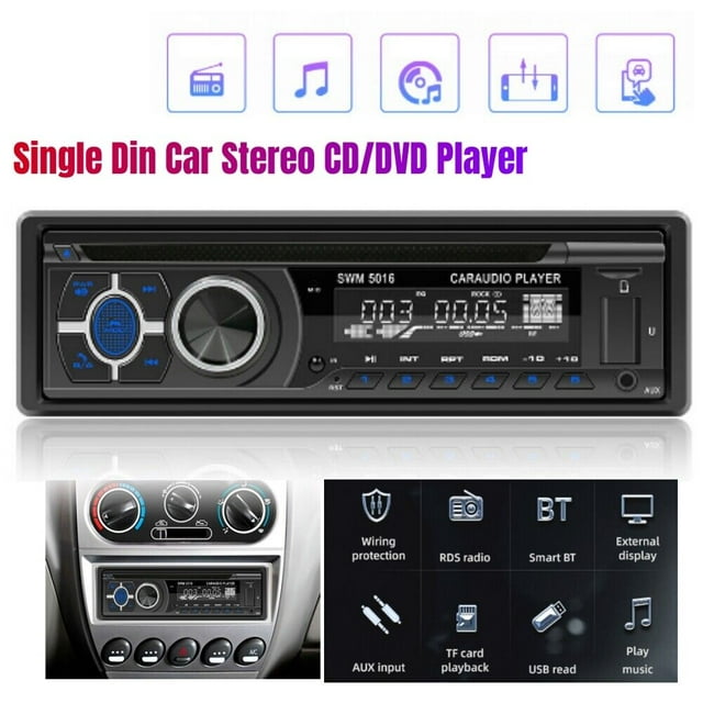 Lecteur CD/DVD Stéréo pour VUS 1 DIN Monté dans la Voiture Bluetooth application radio FM/RDS/AM MP3 USB-