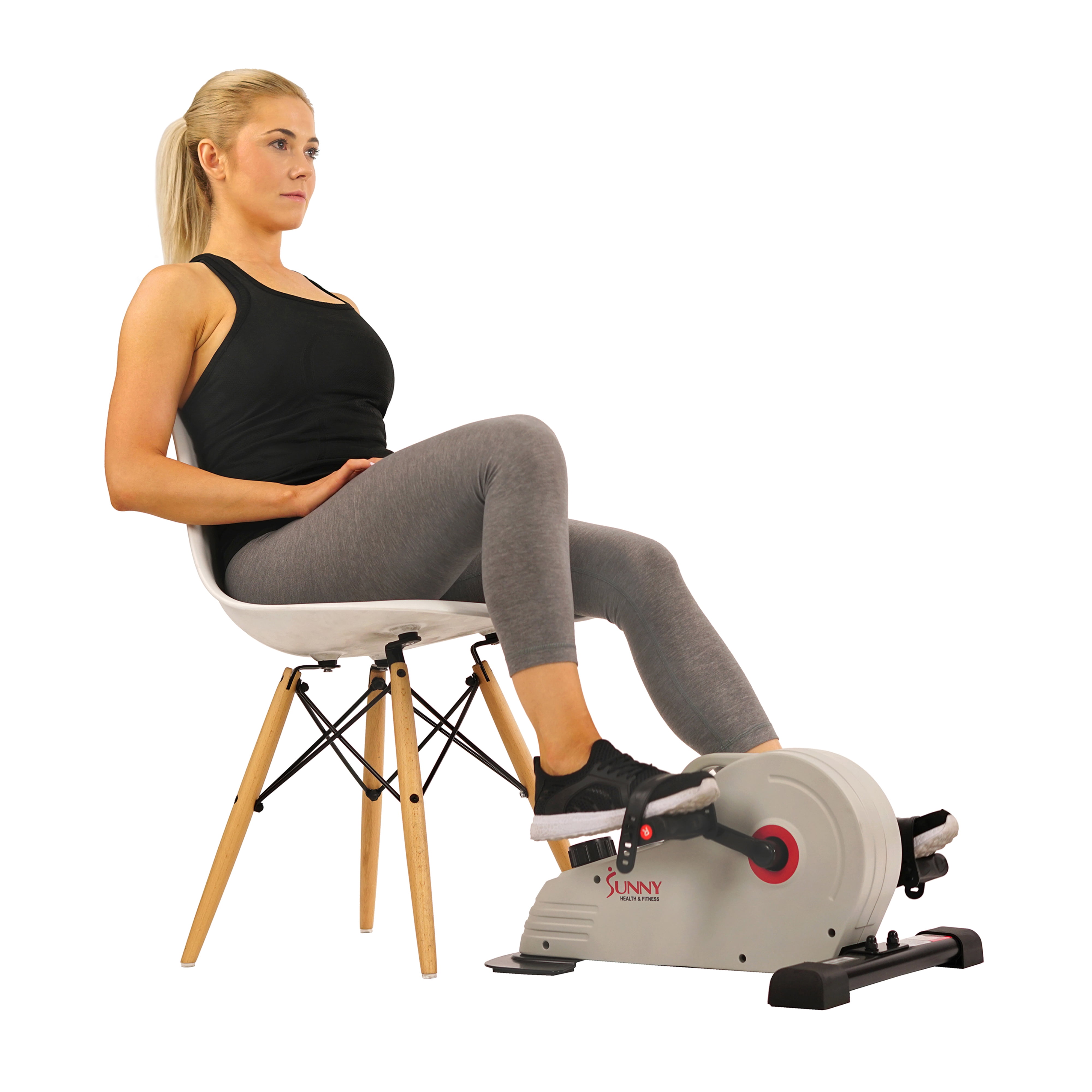 Sunny Health & Fitness Mini EXERCISE BIKE,Portable Magnetic STATIONARY BIKE Gray 