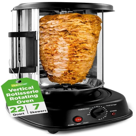 Vertical Rotisserie Oven - Rotating Kebob Cooker