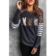 thumbnail image 2 of ABPHQTO Top de manga larga con diseño de conejito a rayas de leopardo negro para mujer, 2 of 5