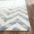 SAFAVIEH Dip Dye Lara Overdyed Chevron Runner Rug, Ivory/Navy, 2'3" x 8