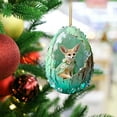 thumbnail image 3 of Fwttom Natural Animal Theme Christmas Ornaments - Cute Little Creature Hanging Christmas Tree Decorations, 2D Flat Small Accessories Xmas Holiday Decor, 3 of 7