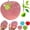 Red*, variant on Green Apple Squishy, Squishy Apple, Sticky Fruit Squishies with Transparent Realistic Color