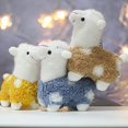 thumbnail image 3 of Suniney 4 PCS Plush Alpaca Keychain Stuffed Animal Keyring, Cute Cartoon Llama Stuffed Figure Sheep Doll Fuzzy Alpaca Keyring, Stylish Bag Hanging Pendants Purse Backpack Handbag Charms for, 3 of 8