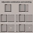 thumbnail image 3 of FURDEAR 95-104" Extra Wide Baby Safety Gate with Wall Protectors Walk Thru Black Metal Gate, 3 of 10