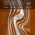 thumbnail image 5 of Burnt Orange Beige Striped Cloth Napkins, Modern Farmhouse Retro Lines Washable and Reusable Dinner Napkins Set of 4, Table Napkin for Kitchen Party Birthday Wedding Hotel Housewarming 20"x20", 5 of 8