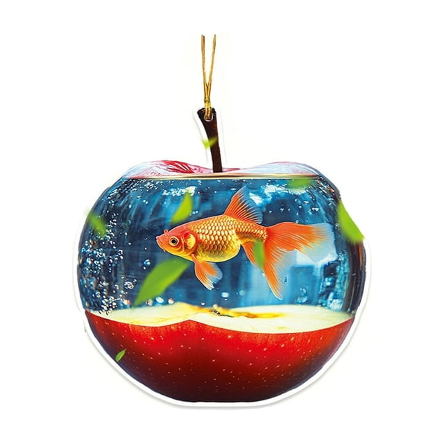 Goldfish Water Tank 2D Flat Pendant, Gift Souvenir Hanging Ornament