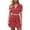 Red-A, variant on Virmaxy women summer dress 2026 Women's Stretch Denim Belted Mini Shirt Dress Short Sleeve Collar Multi Pocket Contrast Stitch Casual Summer Dress S-XXL