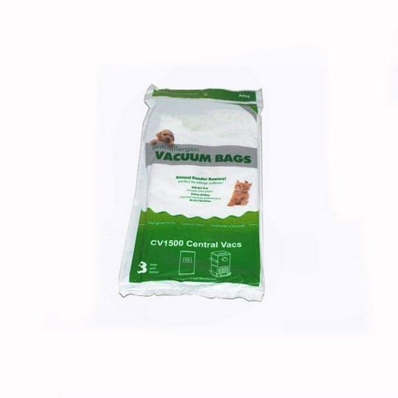 Replacement Part For CV1500,CV2000 Vacuum Cleaner 3PK Cloth Paper Bag # A892