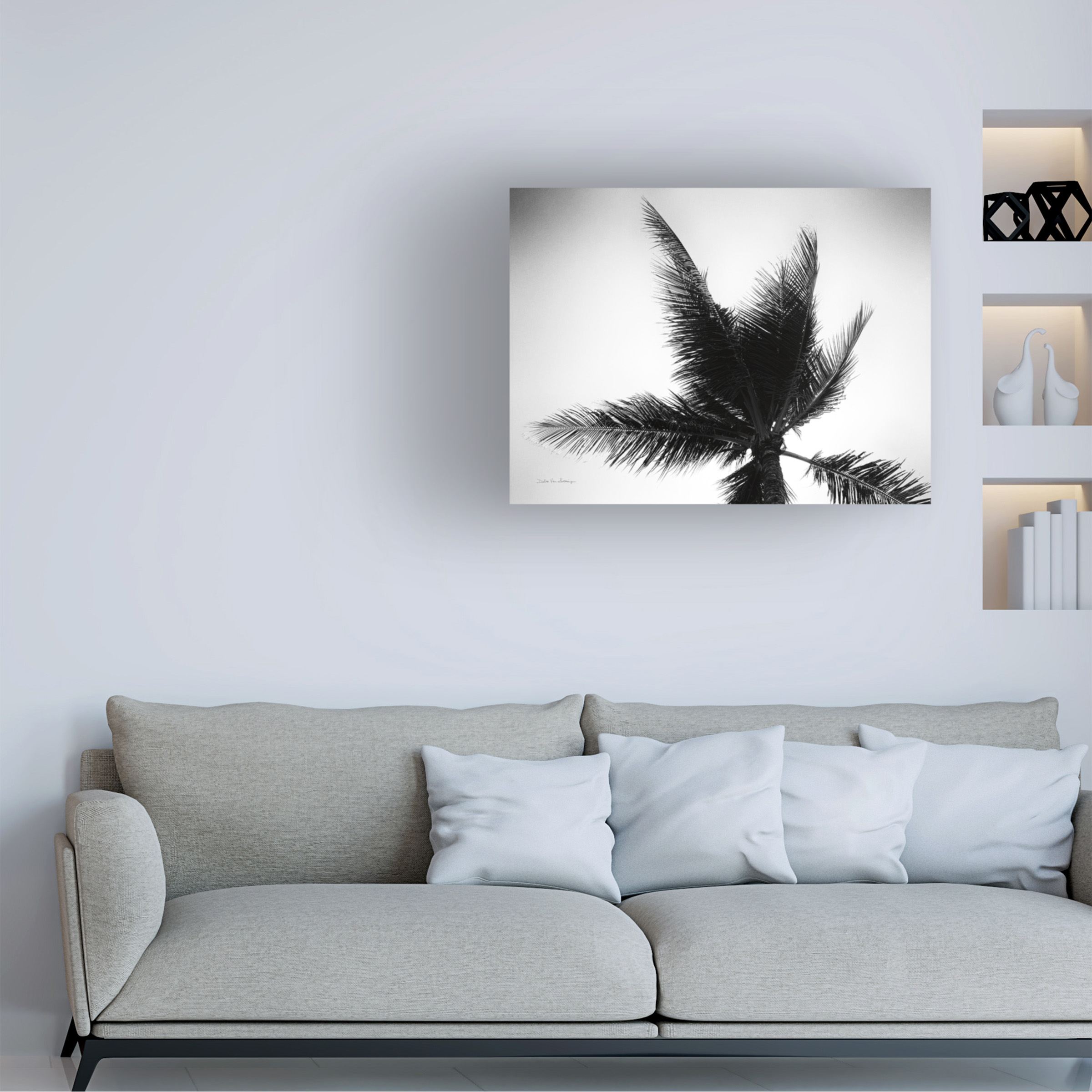 Trademark Fine Art 'Palm Tree Looking Up IV' Canvas Art by Debra Van Swearingen