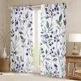 thumbnail image 2 of Castle Fairy Tree Leaves Curtains Pack of 2 (42x84 Each),Green Purple Curtains Blackout, 2 of 6