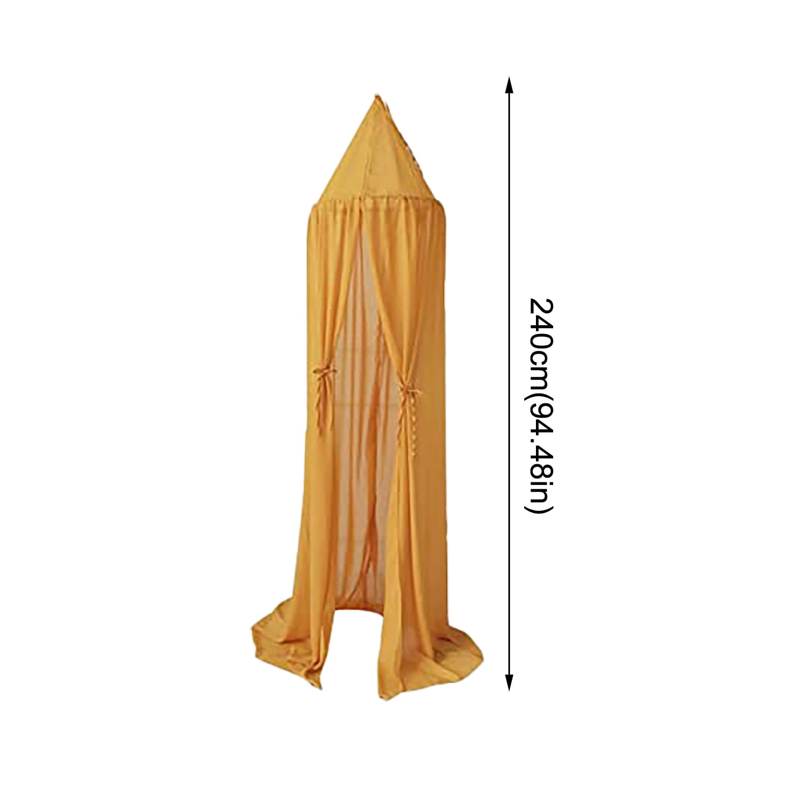 Jierger Bed Canopy Baby Canopy Chiffon 𝒊𝒏𝒔𝒆𝒄𝒕 Net Decoration 𝑴𝒐𝒔𝒒𝒖𝒊𝒕𝒐 Net for Cot-𝑷𝑰𝑵𝑲 yellow Suitable for Baby Adults Bedroom, Camping, nap, Patio