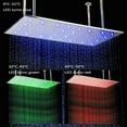 thumbnail image 6 of Luxury Chrome LED Large Rainfall Square 16"x32" Shower Head Stainless Steel Top Sprayer, 6 of 11