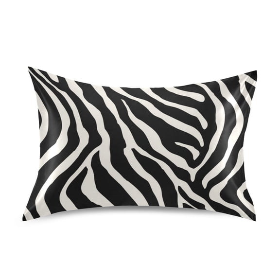 Silky Satin Standard Pillowcases For Hair And Skin Zebra Stripes